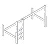 LifeTime Umbauteil: Leiter + Teile für halbhohes Bett + gerader Leiter