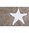 Lorena Canals Baumwollteppich 3 Sterne weiß auf hellbraun 120x160cm waschbar